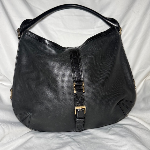 Burberry Handbags - Burberry Women’s Leather Hobo Bag Black Luxury Designer Purse